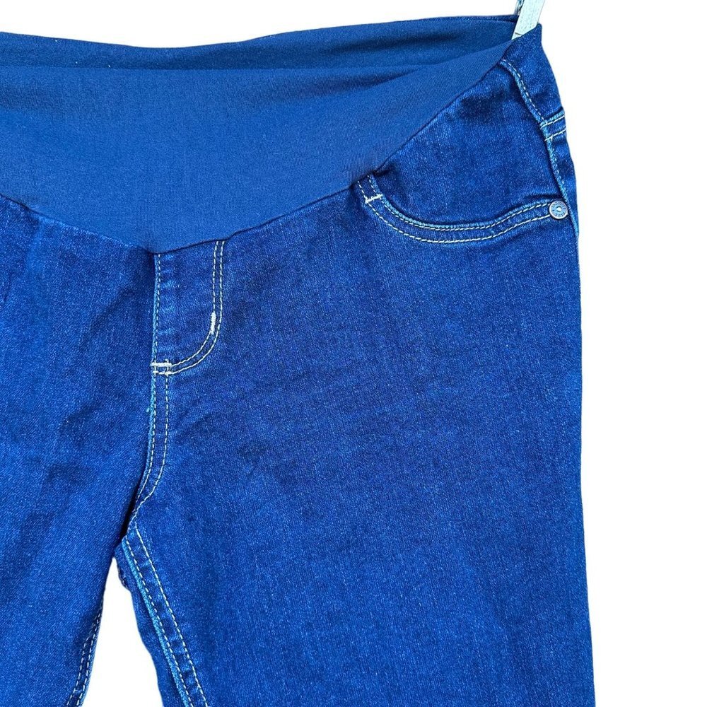 Indigo Dark Blue Maternity Skinny Stretch Size LM - Picture 5 of 15
